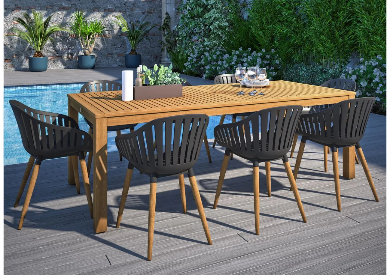 Amazonia 9 Pc Outdoor Rectangular Patio Dining Set