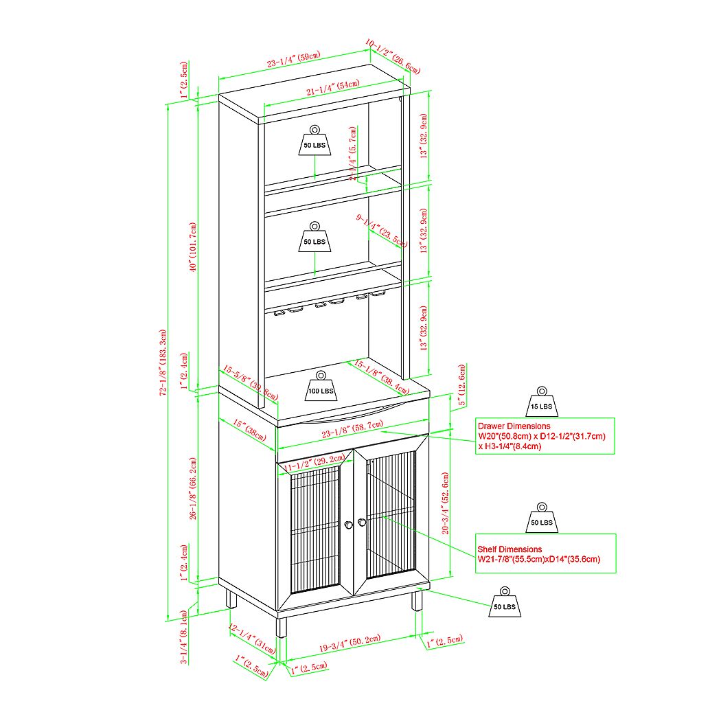 Overmead Walnut Bar Cabinet