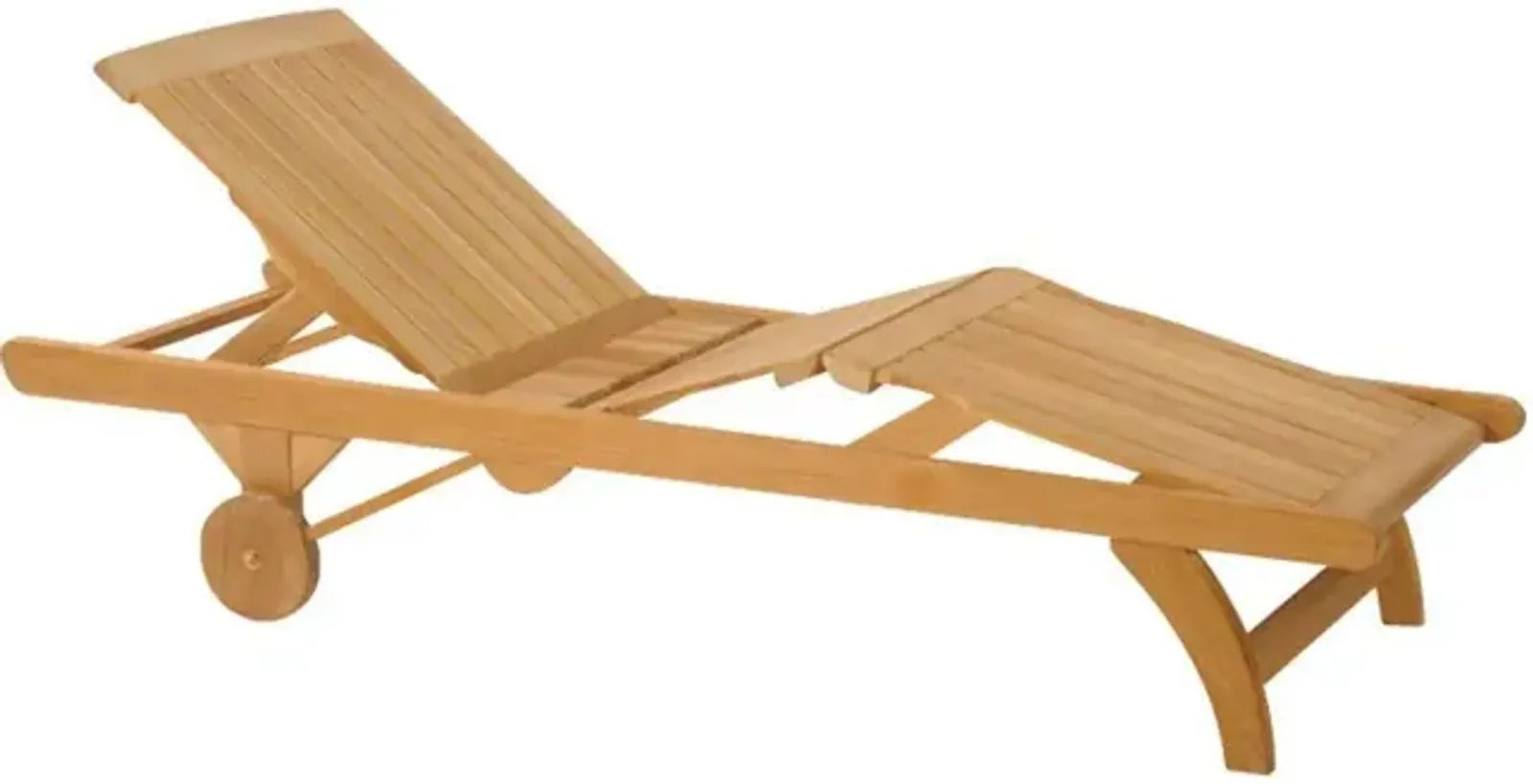 Classic Adj. Knee-Bend Chaise Lounge W/Wheels
