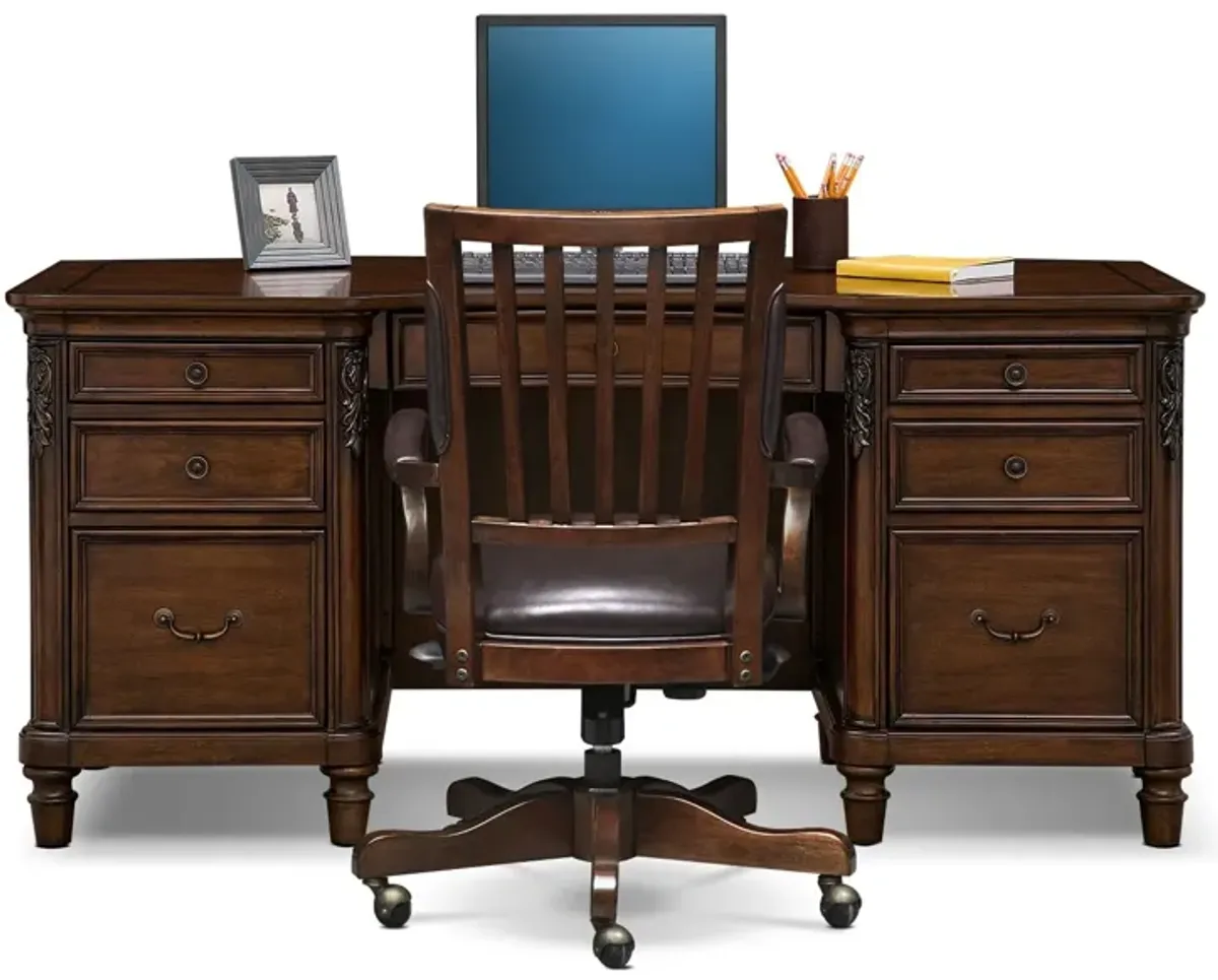 Ashland Executive Desk and Chair Set