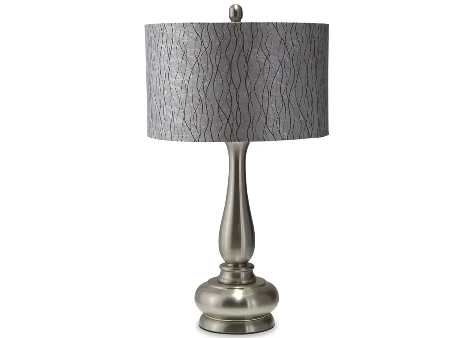 Metal Silver 27'' Table Lamp