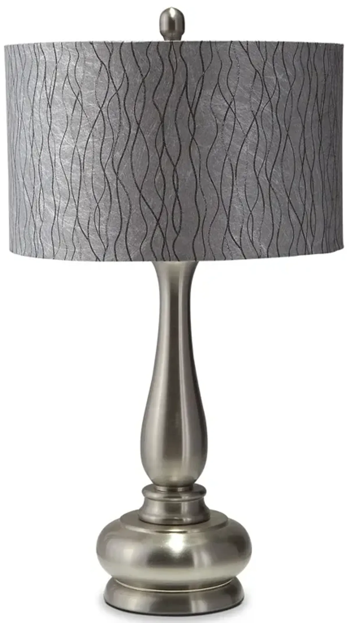 Metal Silver 27'' Table Lamp