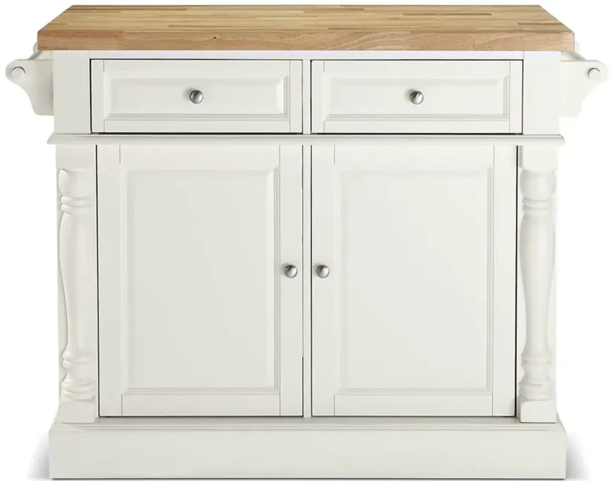 Warren Kitchen Island - White