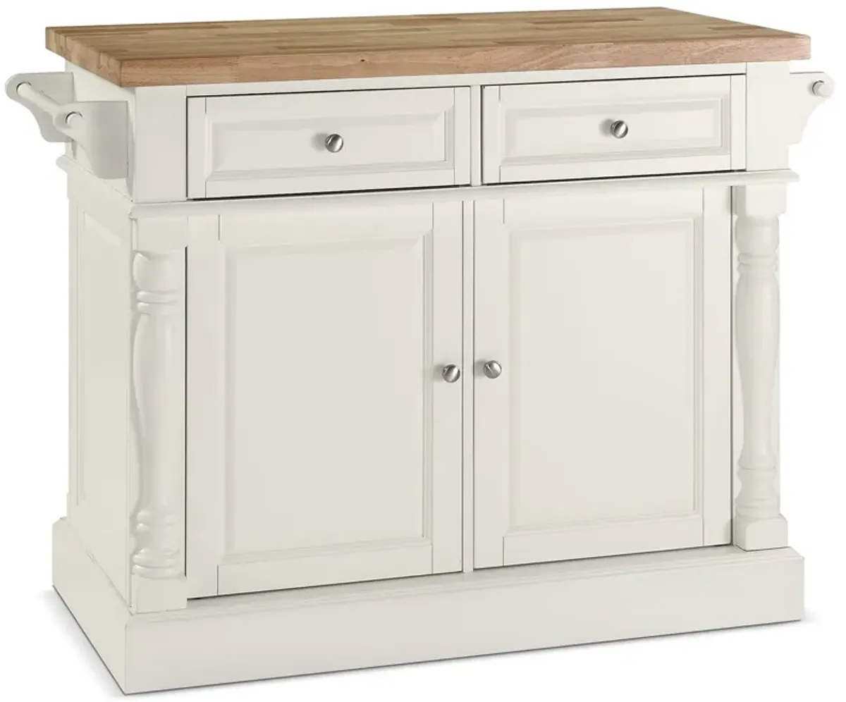 Warren Kitchen Island - White