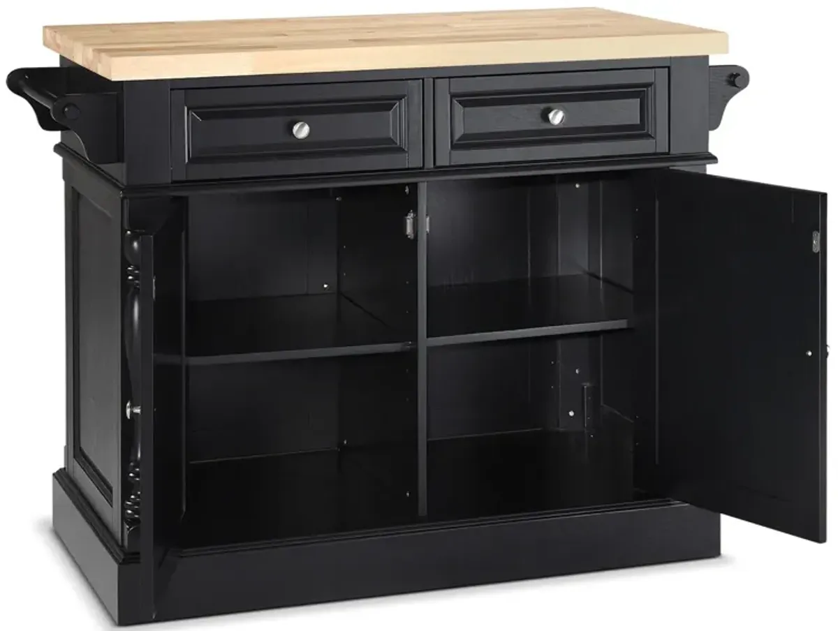 Warren Kitchen Island - Black