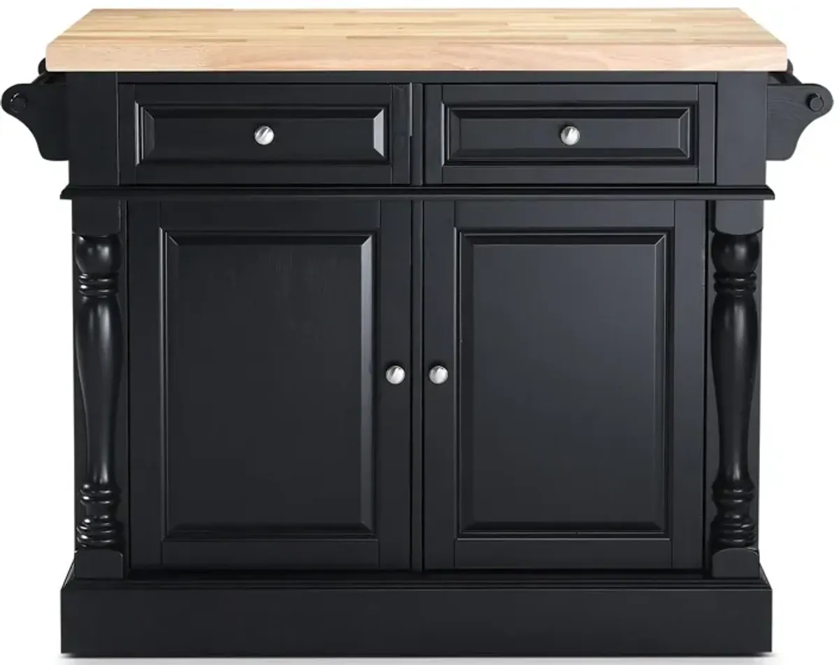 Warren Kitchen Island - Black