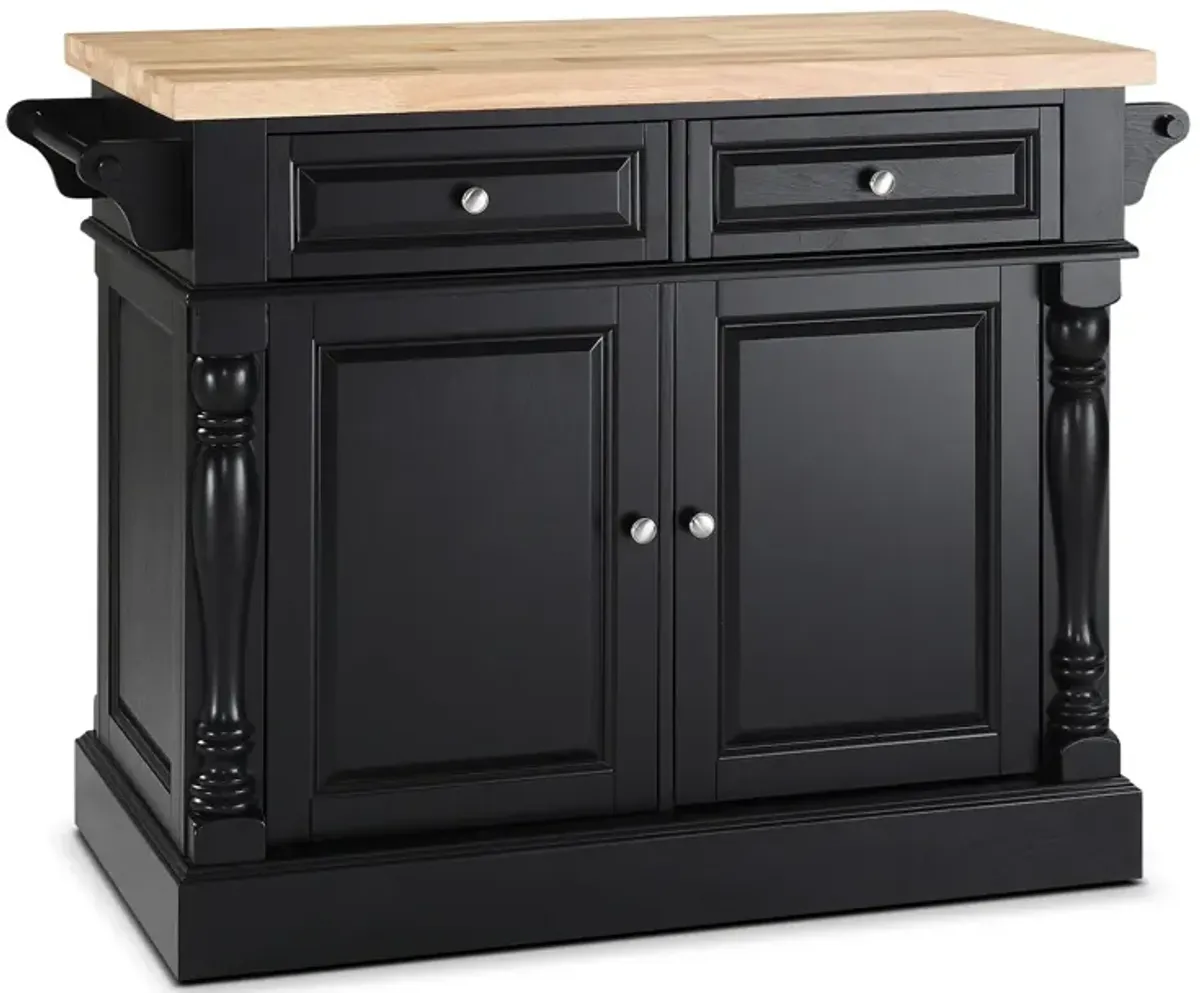 Warren Kitchen Island - Black