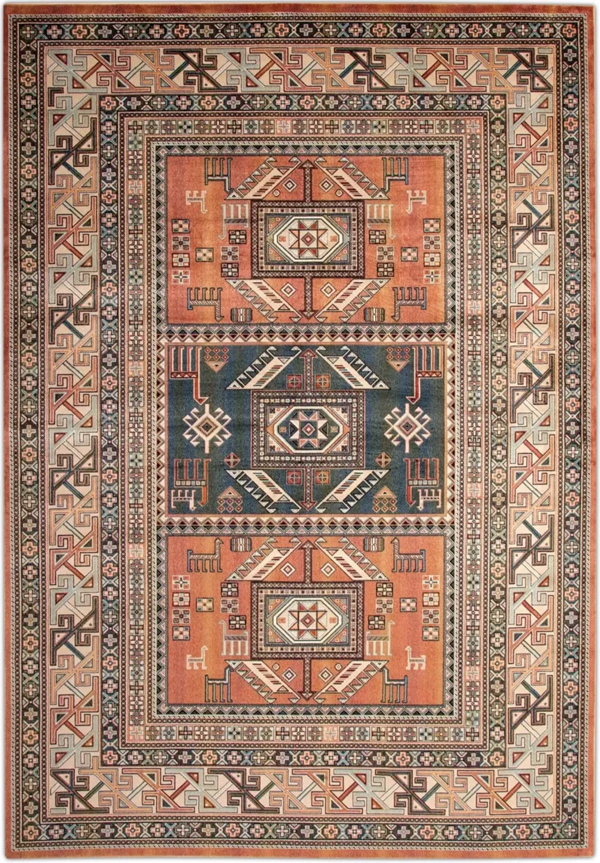 Sonoma 8' x 10' Area Rug - Aqua and Copper