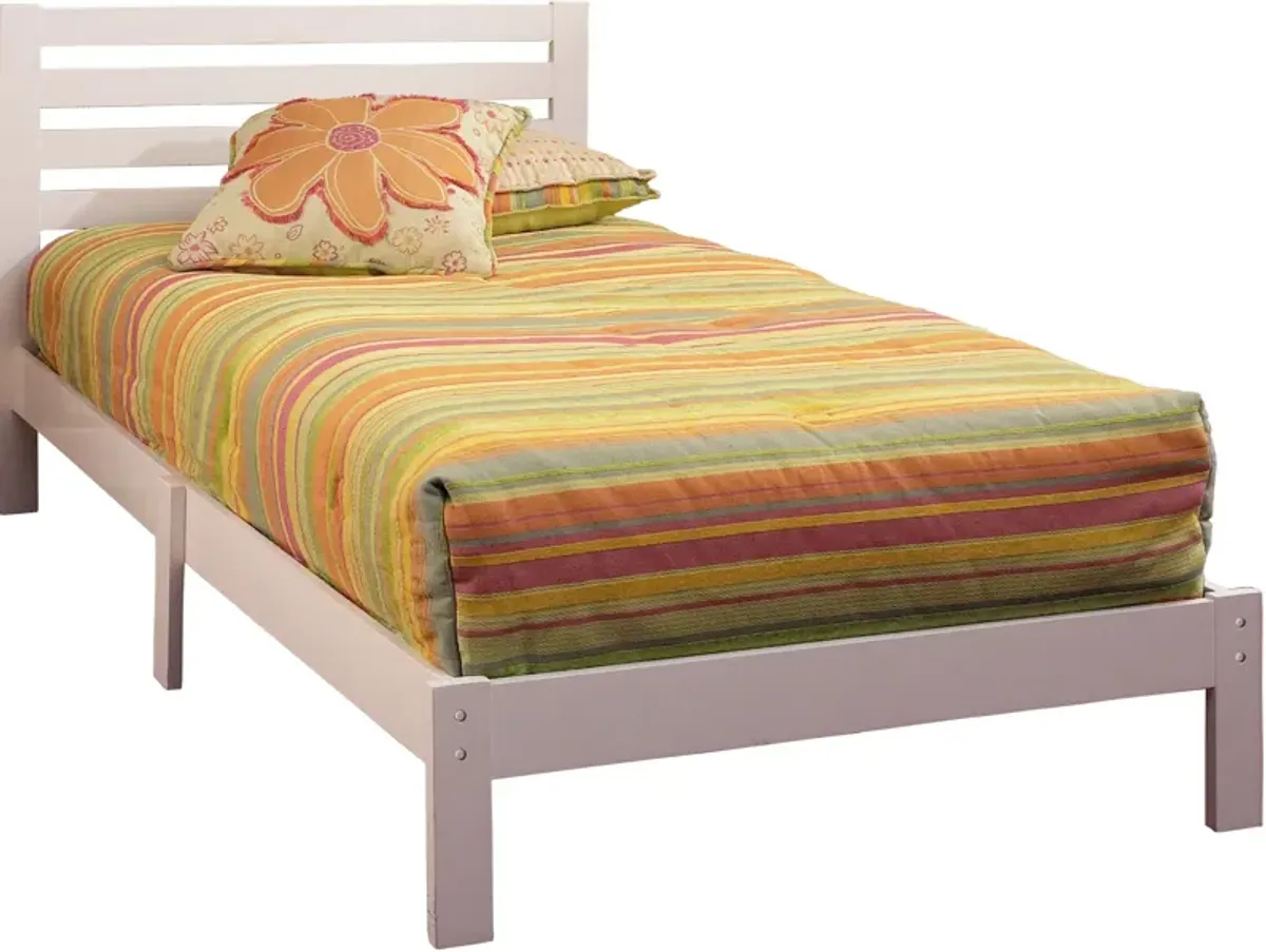 Aiden Platform Twin Bed - White