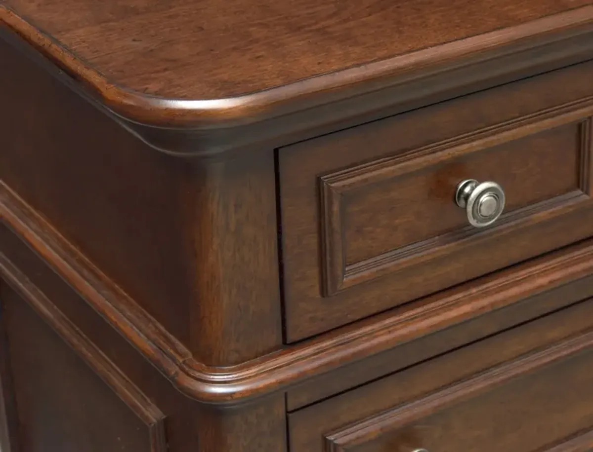 Charleston Nightstand with USB Charging - Tobacco