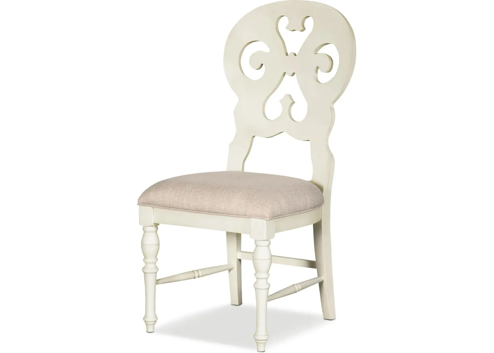 Charleston Scroll-Back Dining Chair - White