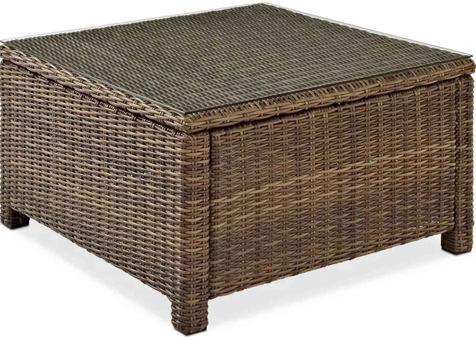 Destin Outdoor Square Coffee Table - Brown