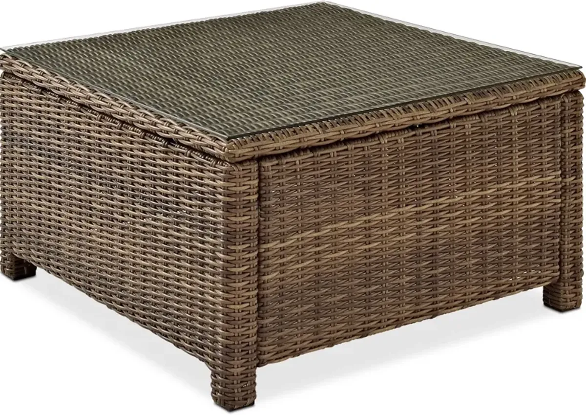 Destin Outdoor Square Coffee Table - Brown