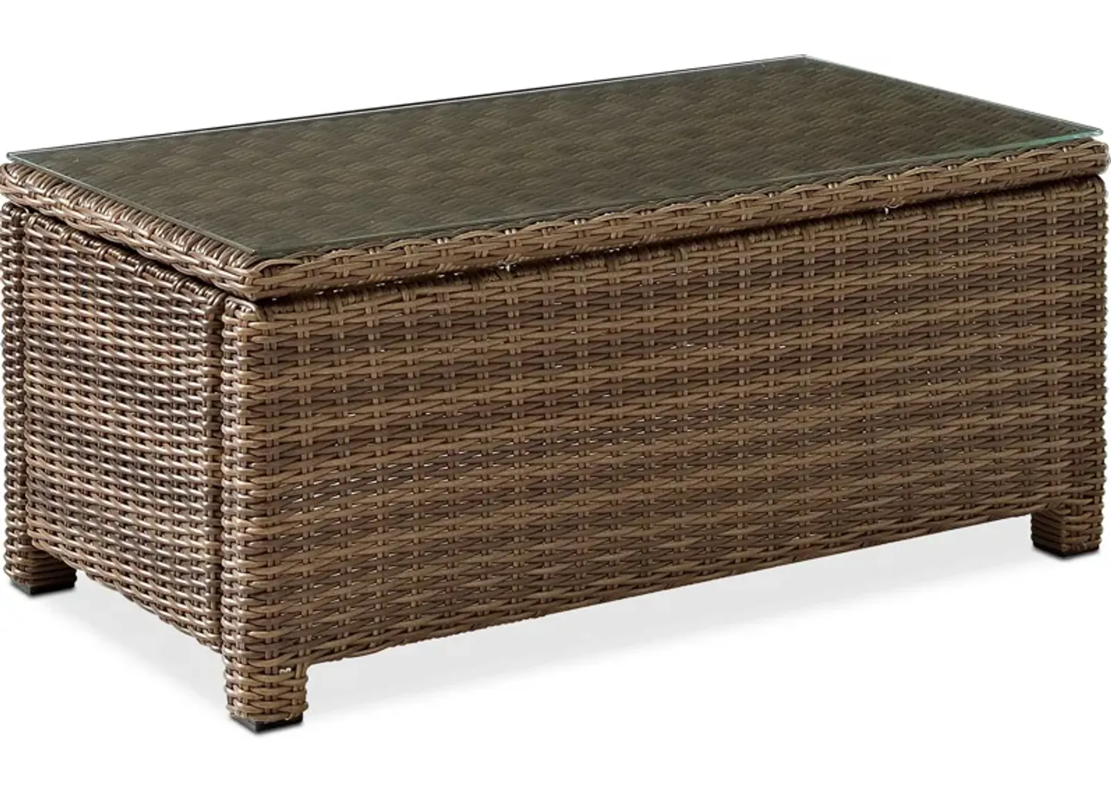 Destin Outdoor Rectangular Coffee Table - Brown