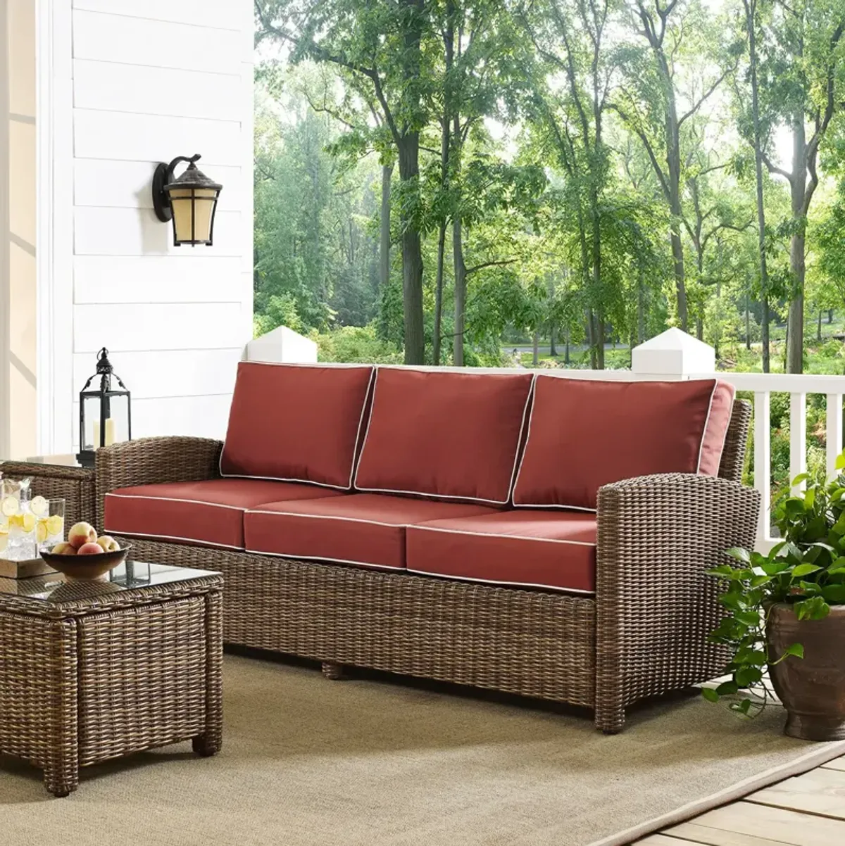 Destin Outdoor Sofa - Sangria