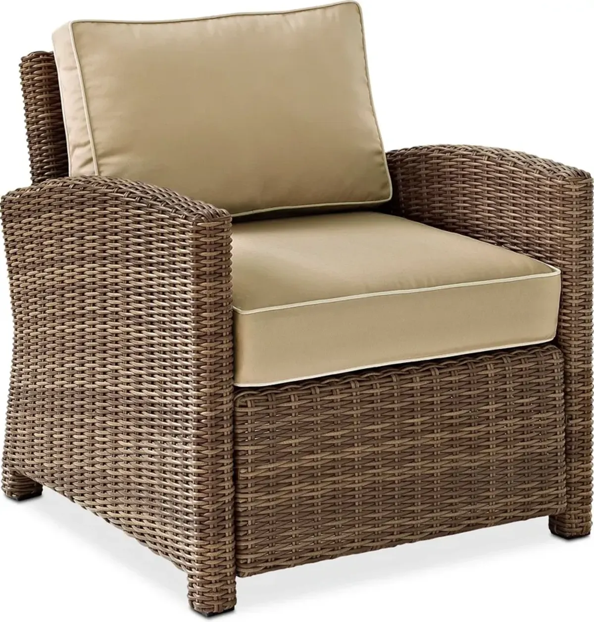 Destin Outdoor Loveseat, 2 Chairs, Coffee Table and End Table Set - Sand