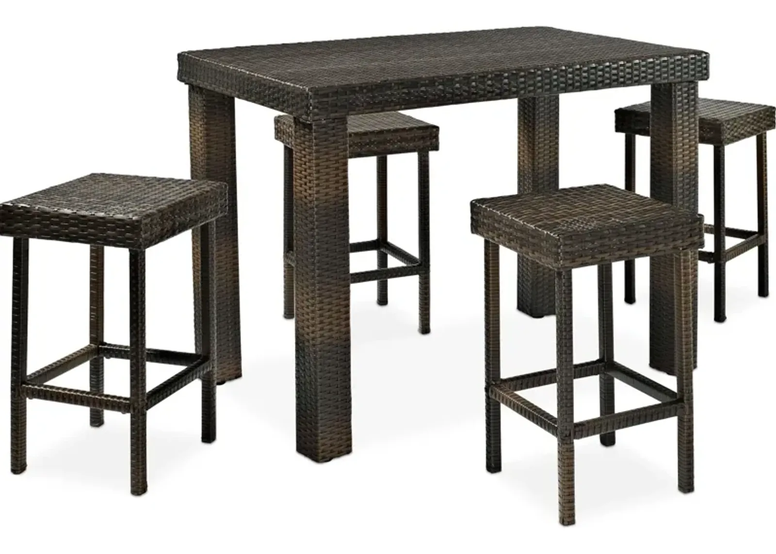 Aldo Outdoor Counter-Height Dining Table and 4 Stools