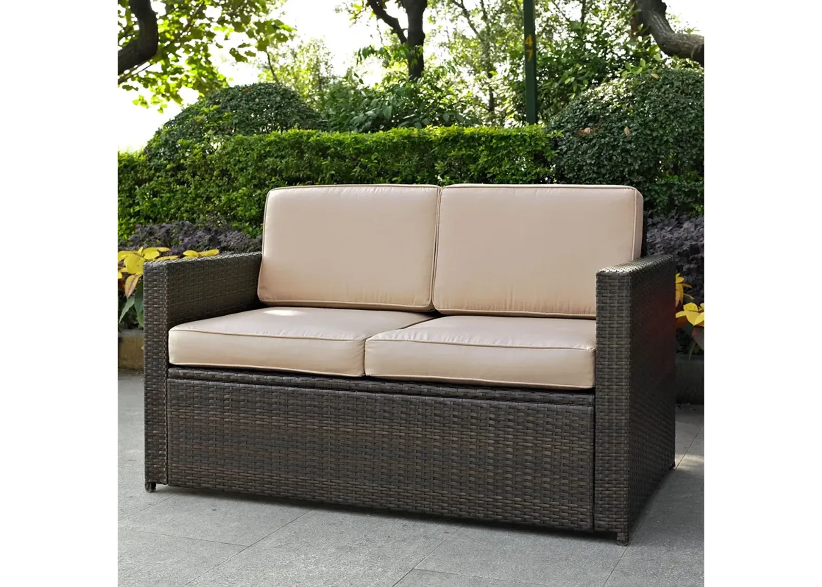 Aldo Outdoor Loveseat - Sand