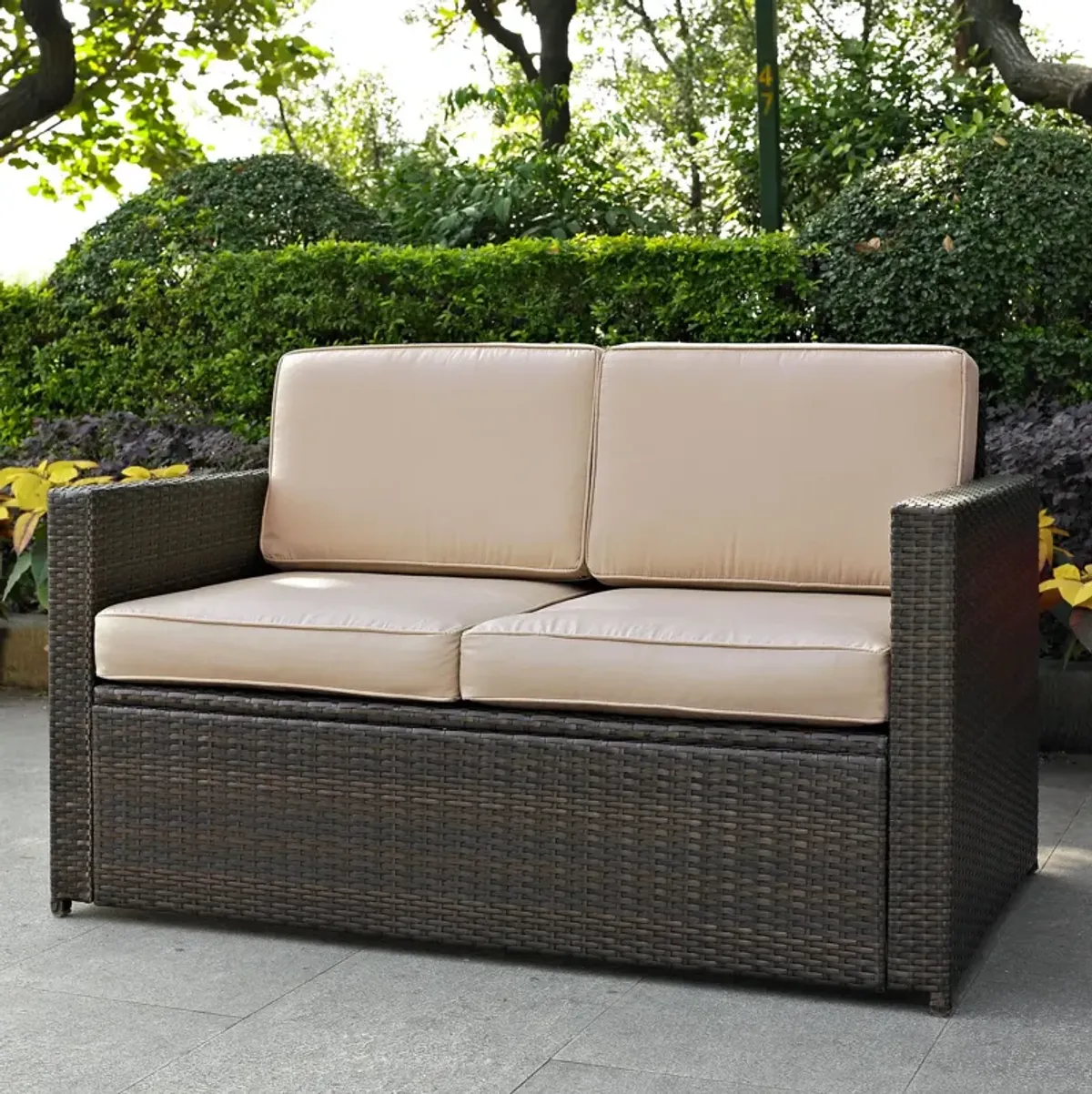 Aldo Outdoor Loveseat - Sand