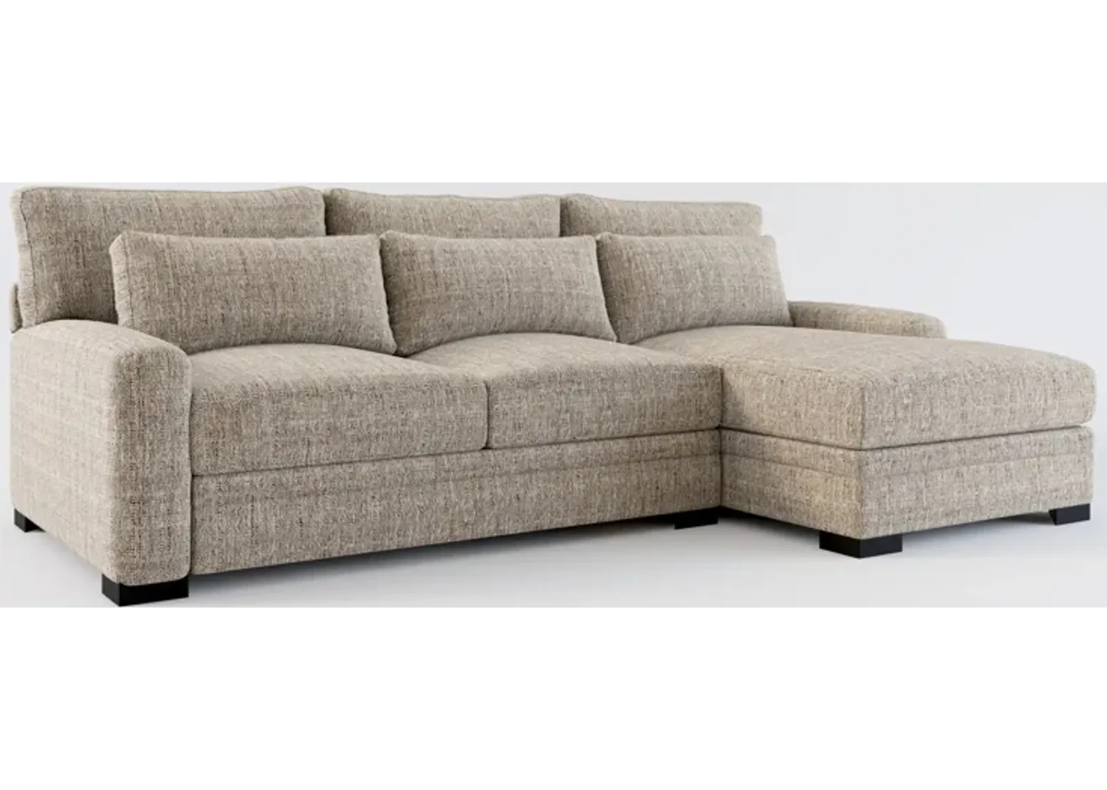 Winston Foam Comfort 2-Piece Sofa with Right-Facing Chaise - Mason Flint