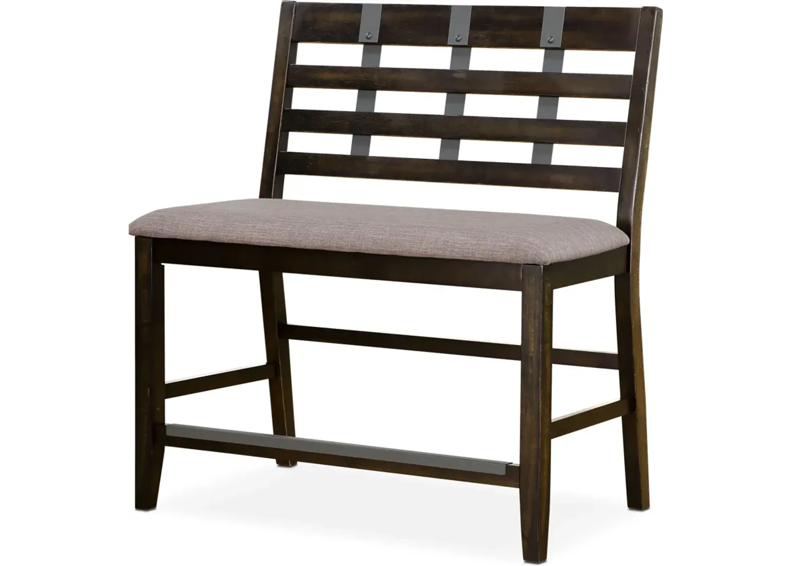 Hampton Counter-Height Bench - Cocoa