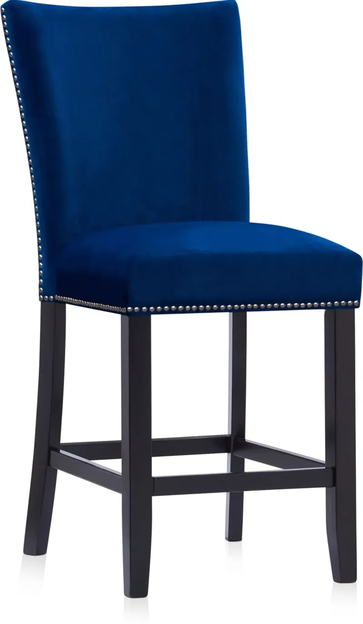 Artemis Counter-Height Upholstered Stool - Blue