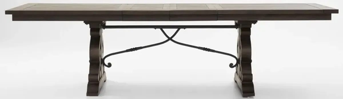 Charthouse Rectangular Extendable Dining Table - Charcoal