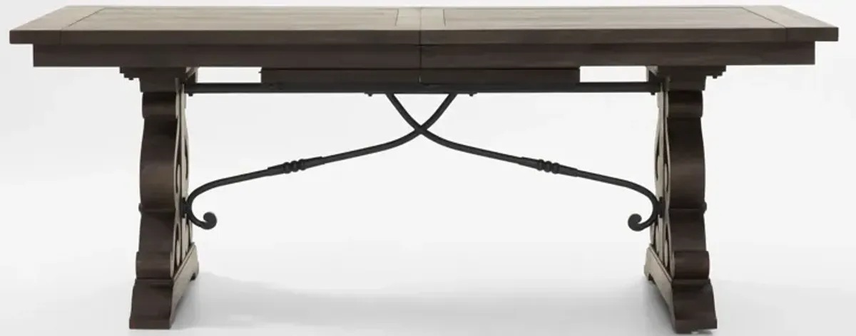 Charthouse Rectangular Extendable Dining Table - Charcoal