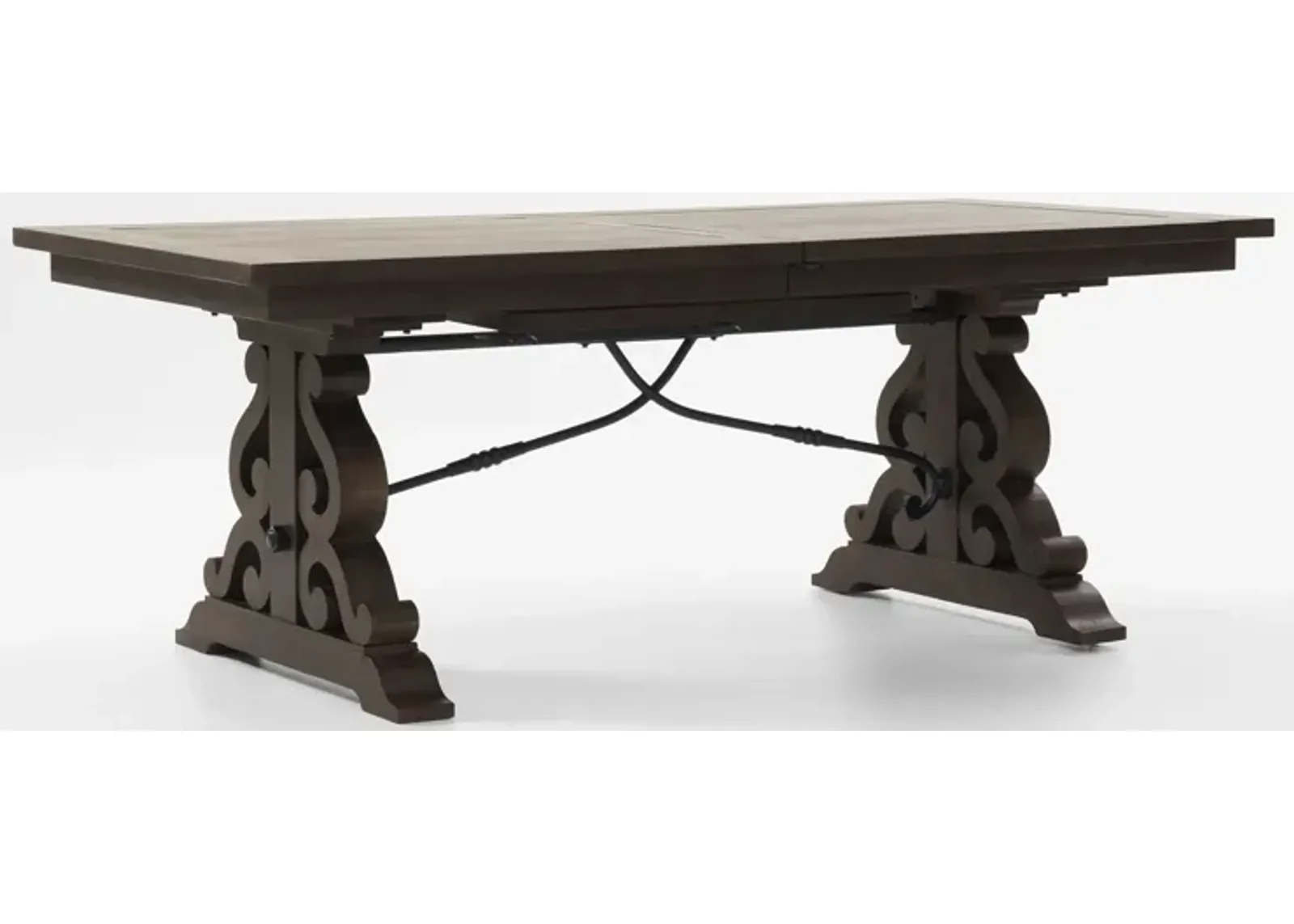 Charthouse Rectangular Extendable Dining Table - Charcoal