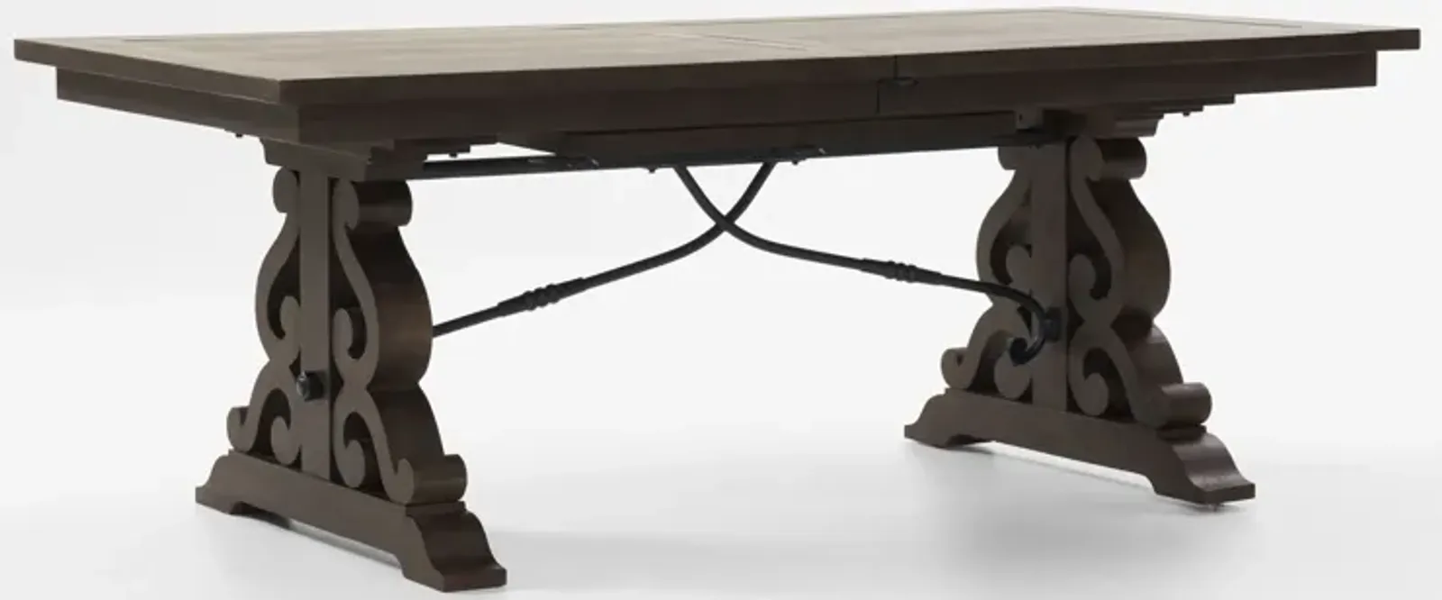 Charthouse Rectangular Extendable Dining Table - Charcoal