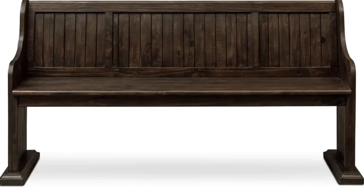 Charthouse Dining Bench - Charcoal