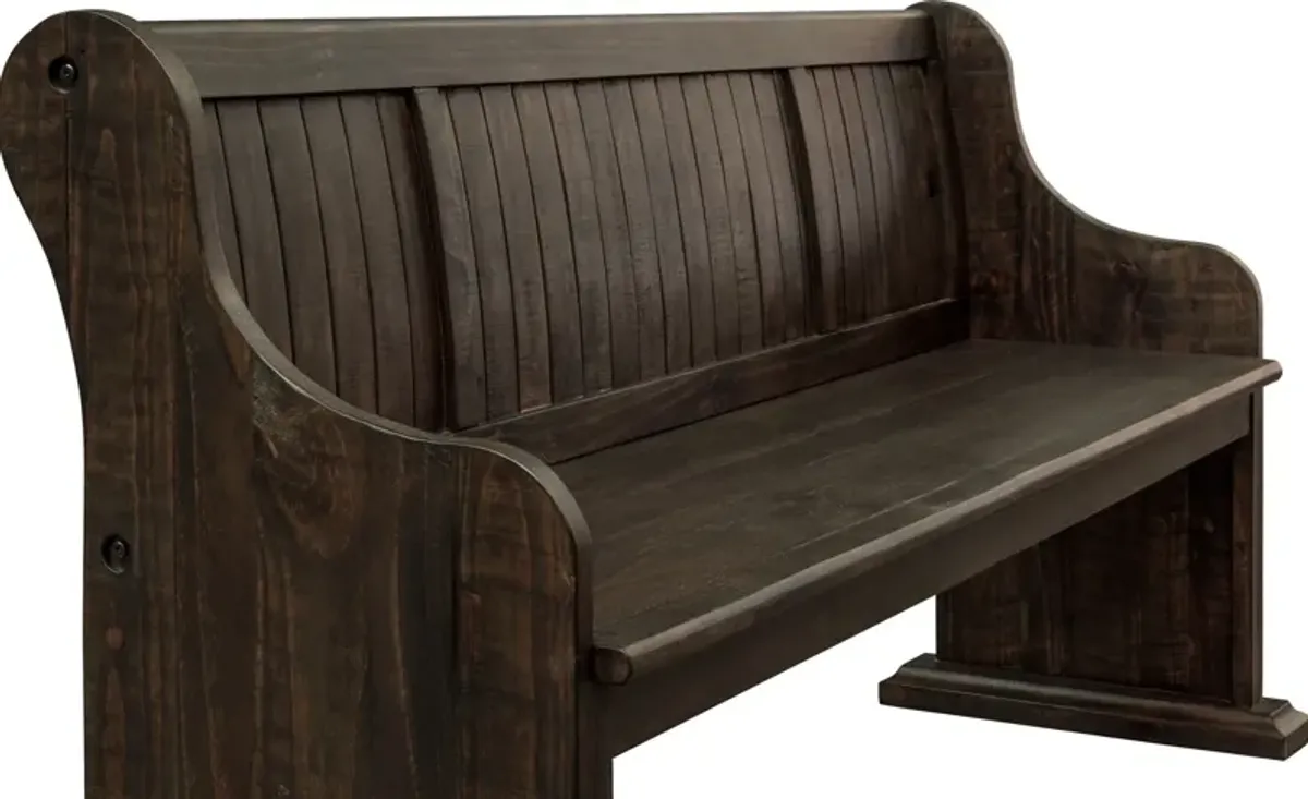 Charthouse Dining Bench - Charcoal