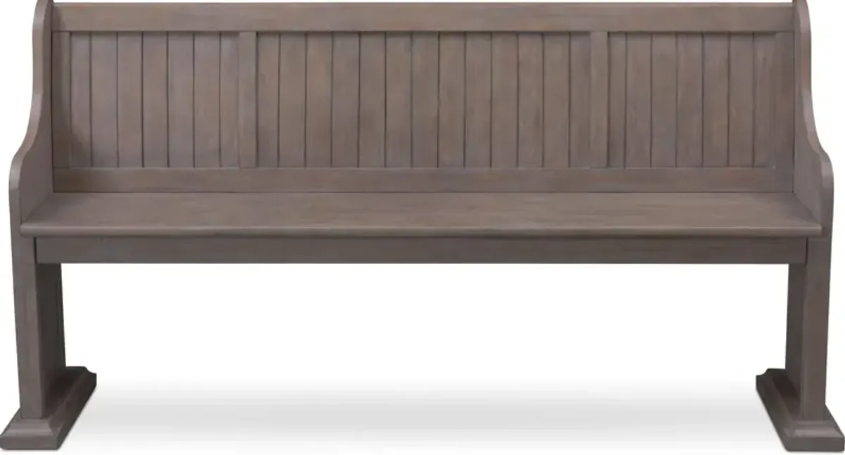 Charthouse Dining Bench - Gray