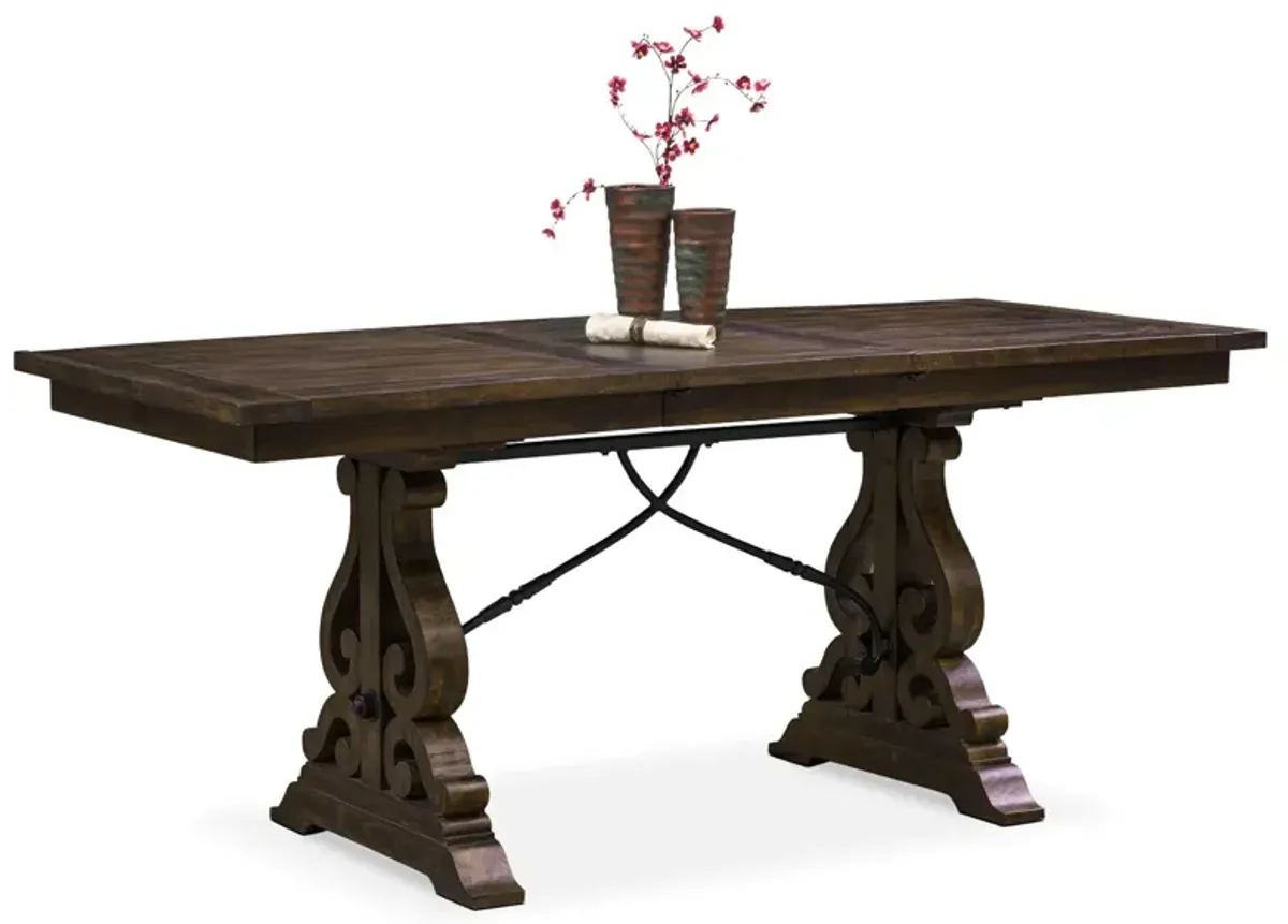 Charthouse Counter-Height Extendable Dining Table and 6 Stools - Charcoal