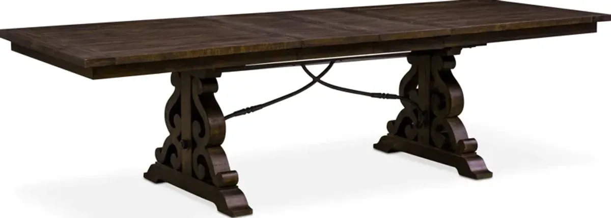 Charthouse Rectangular Extendable Dining Table and 6 Upholstered Dining Chairs - Charcoal