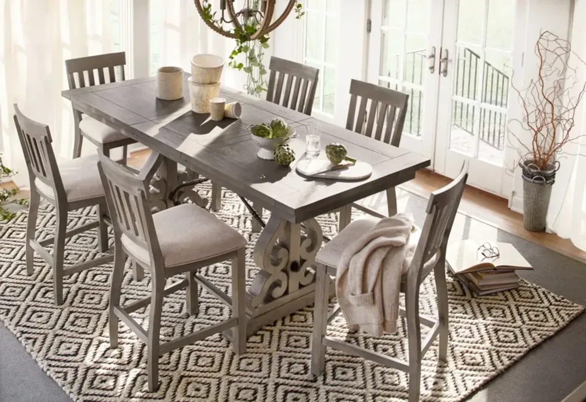 Charthouse Counter-Height Dining Table and 4 Stools - Gray