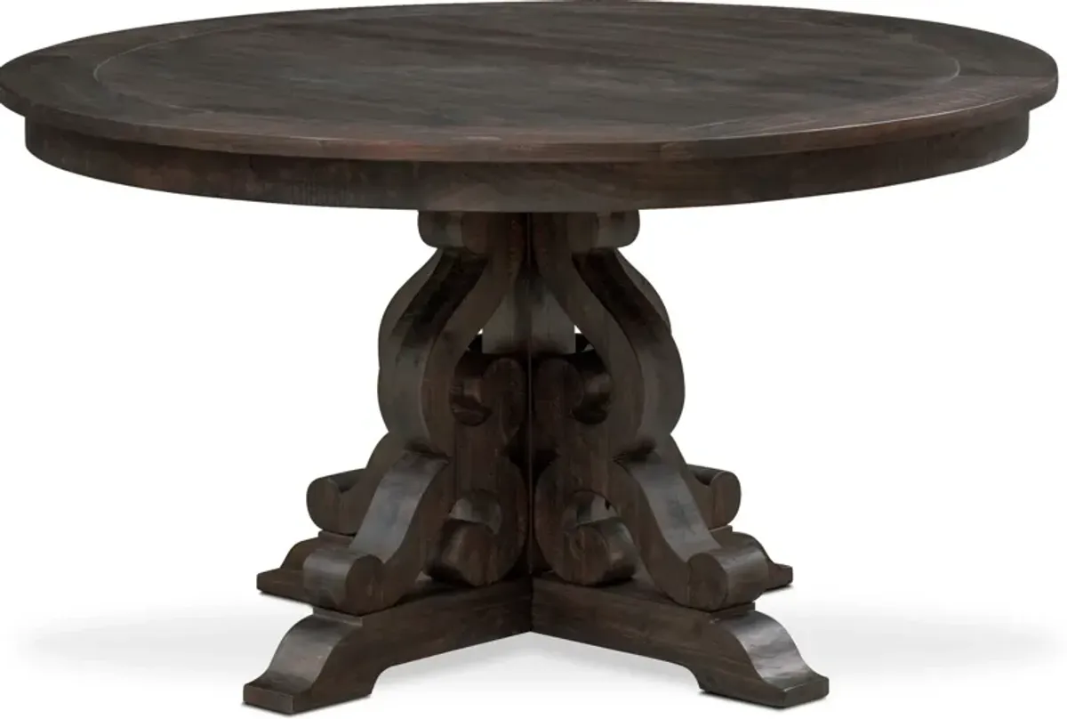 Charthouse Round Dining Table - Charcoal