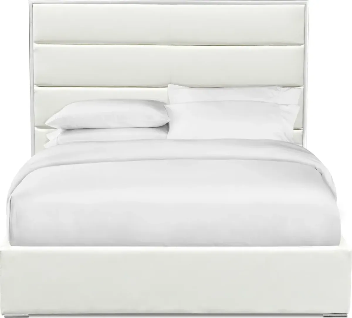 Concerto Queen Upholstered Bed - White