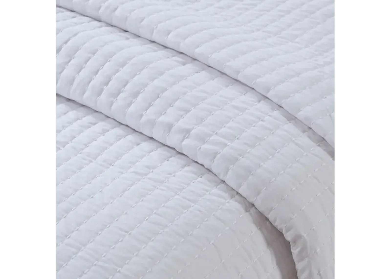 Keaton 3-Piece Full/Queen Coverlet Set - White