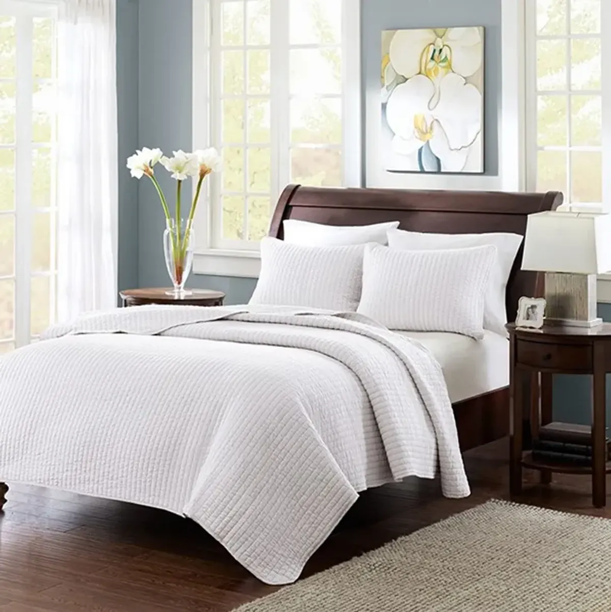 Keaton 3-Piece Full/Queen Coverlet Set - White