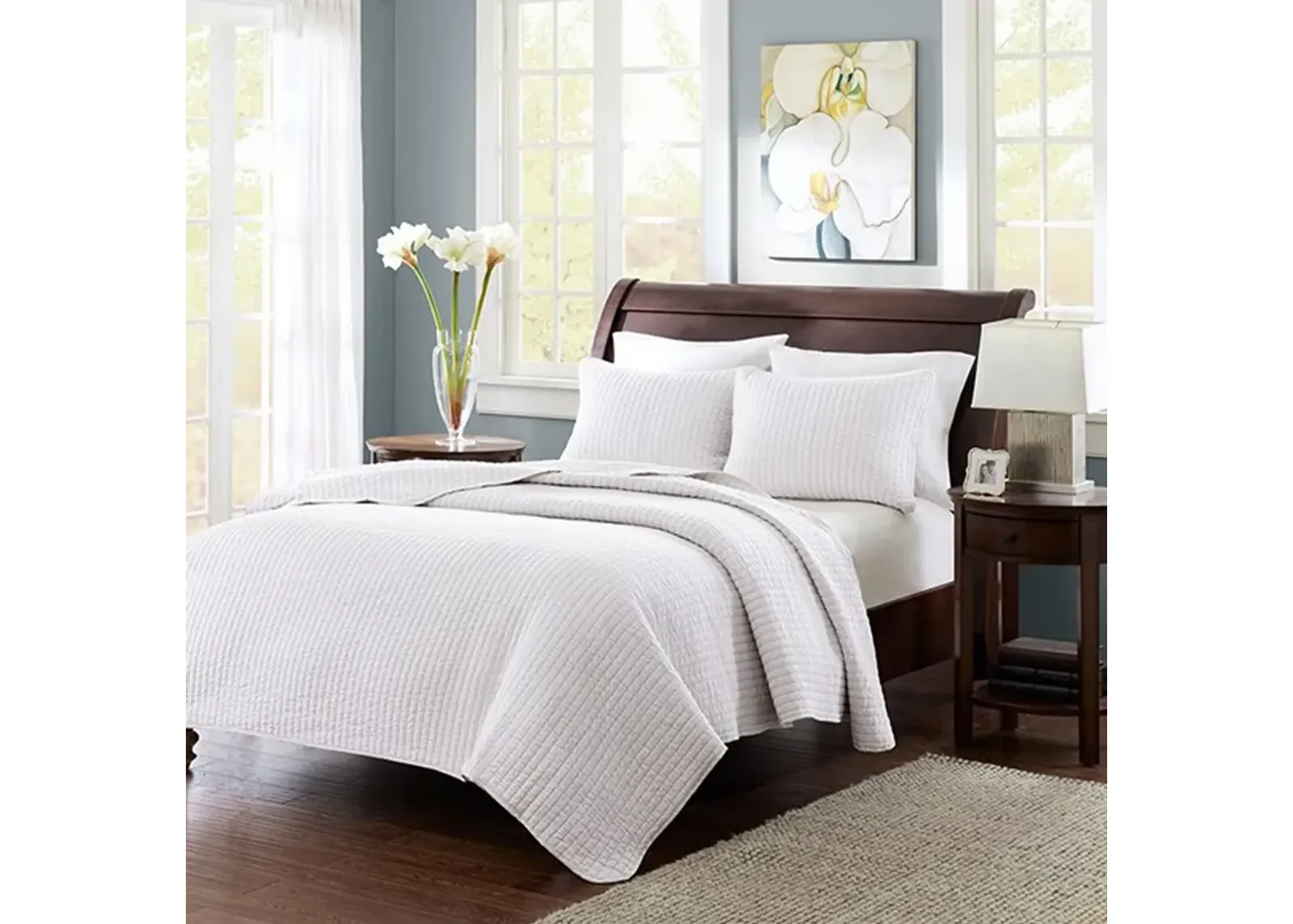 Keaton 3-Piece King Coverlet Set - White