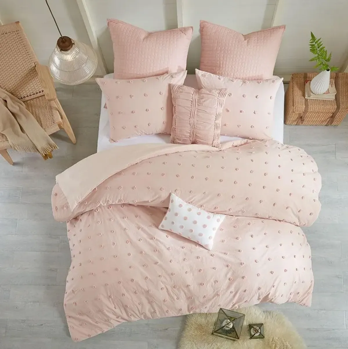 Brooklyn 5-Piece Twin Bedding Set - Blush