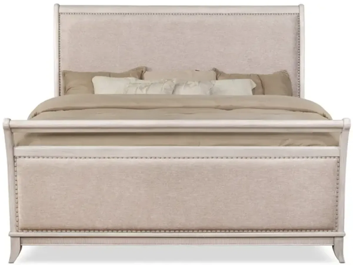 Hazel Queen Upholstered Storage Bed - Water White