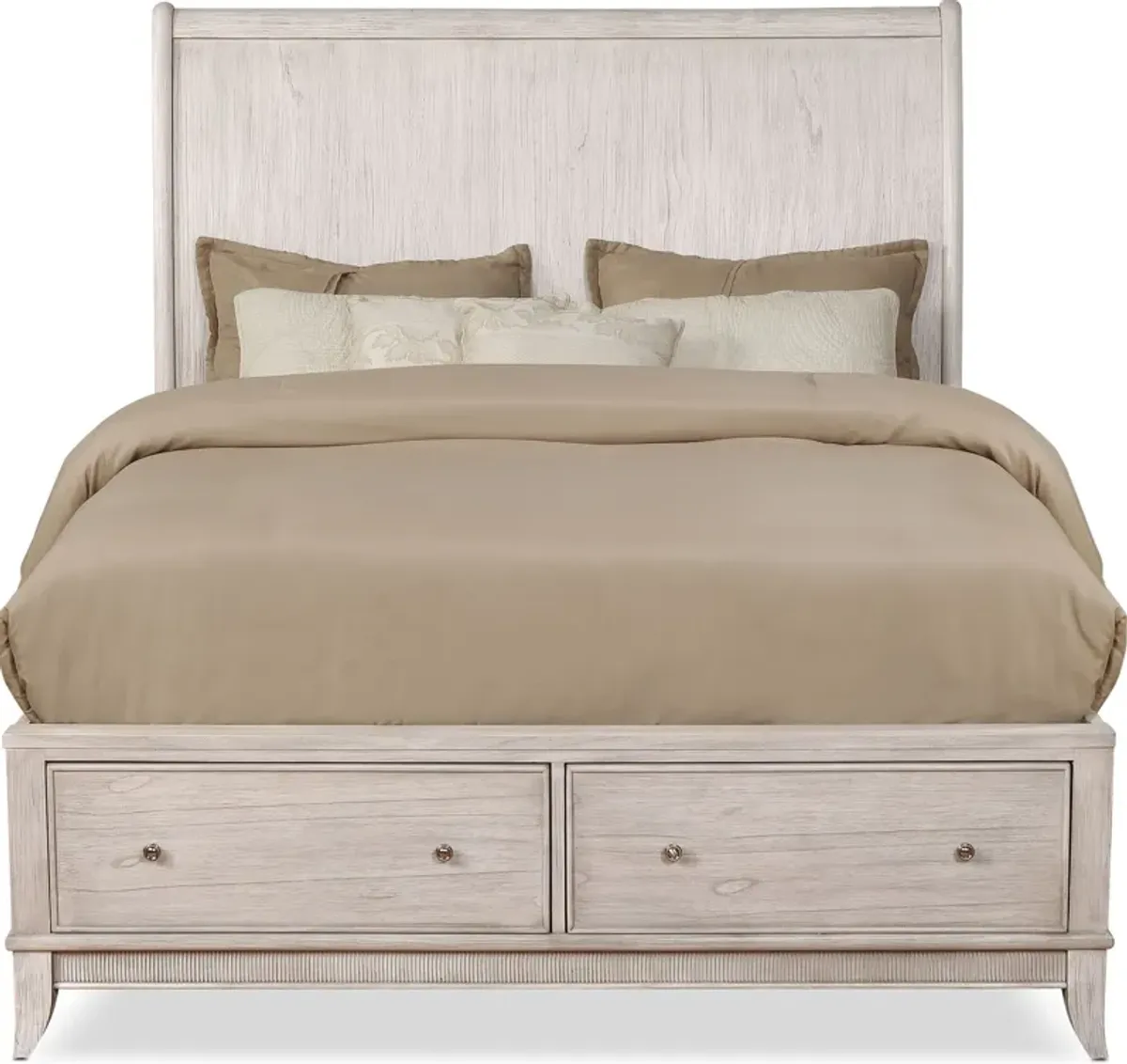 Hazel Queen Storage Bed - Water White