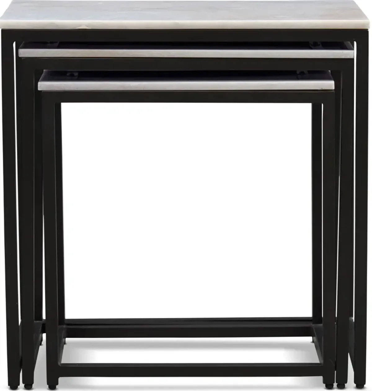 Simplicity Set of 3 Marble Nesting End Tables