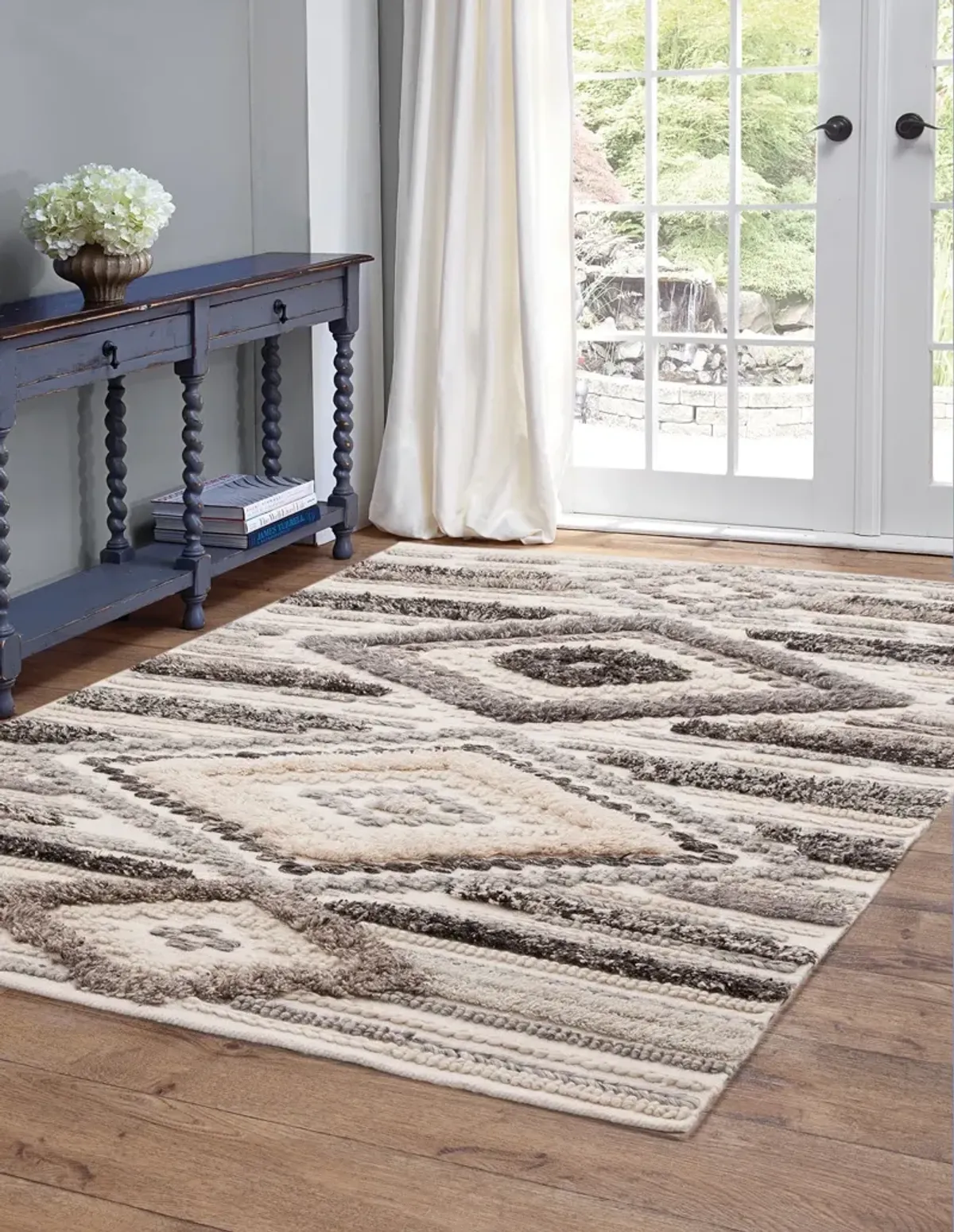 Drake 8' x 10' Area Rug - Ivory/Gray