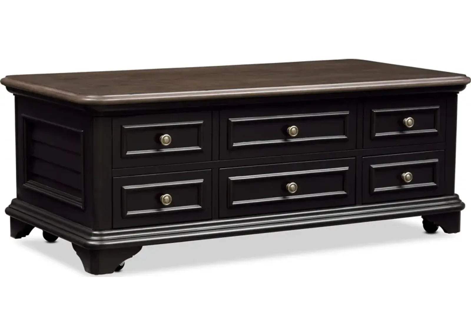 Charleston Lift-Top Coffee Table - Black