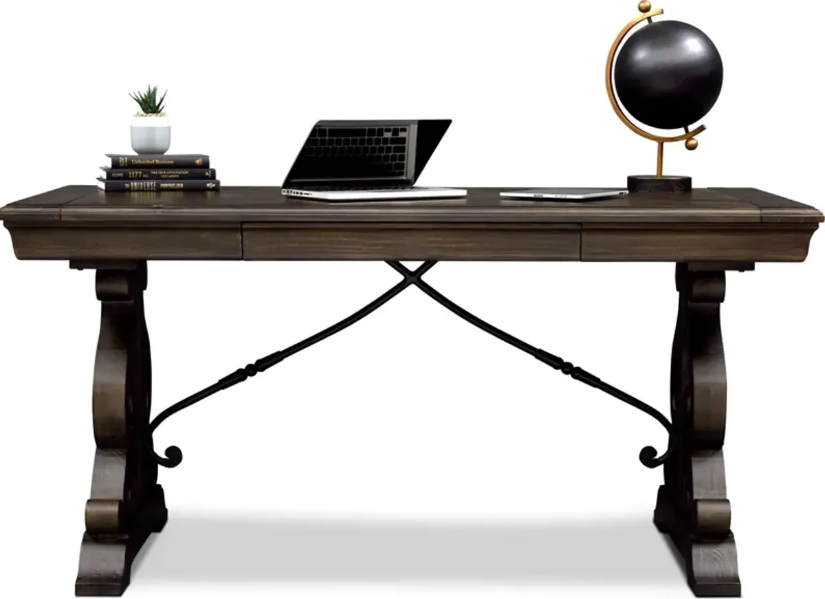 Charthouse Office Desk - Charcoal