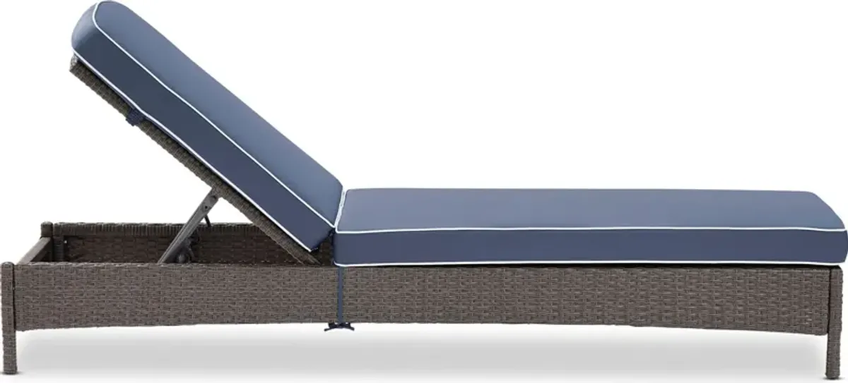 Aldo Outdoor Chaise Lounge - Blue