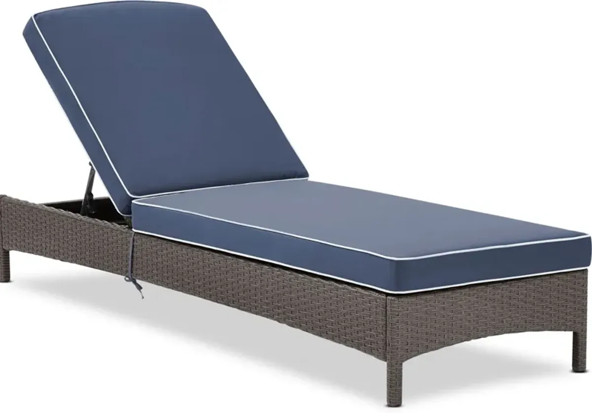 Aldo Outdoor Chaise Lounge - Blue